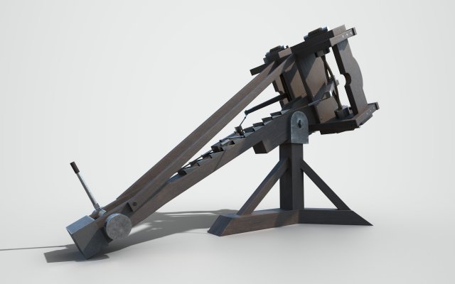 medieval ballista 3D Модель .c4d .max .obj .3ds .fbx .stl .blend 
