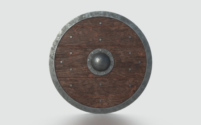 scandinavian battle shield 3D मॉडल .c4d .max .obj .3ds .fbx .stl .blend 