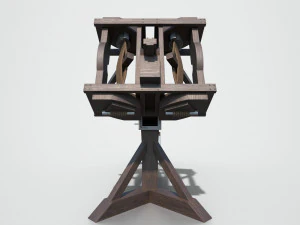 medieval ballista and catapult 3D Model