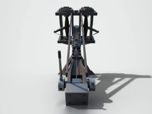 medieval ballista and catapult 3D Model