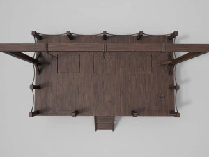 średniowieczna potr&oacute;jna szubienica Model 3D