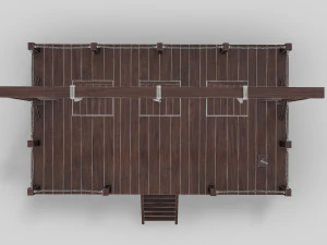 średniowieczna potr&oacute;jna szubienica Model 3D