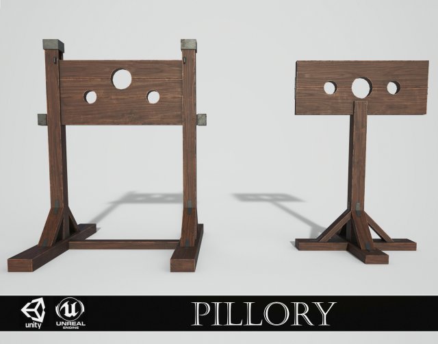medieval pillory Modelo 3D .c4d .max .obj .3ds .fbx .stl .blend 
