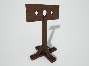 medieval pillory Modelo 3D