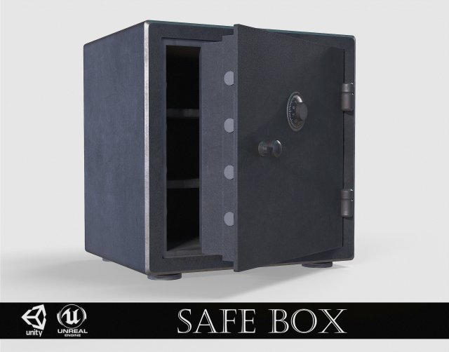 small safe box locker 3D मॉडल .c4d .max .obj .3ds .fbx .stl .blend 