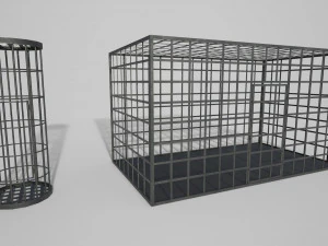 середньовічні залізні клітки 3D Модель