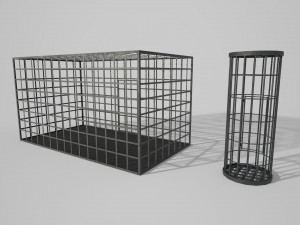medieval iron cages 3D Модель