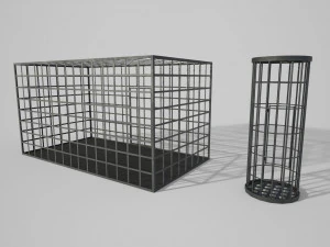 середньовічні залізні клітки 3D Модель