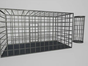 середньовічні залізні клітки 3D Модель