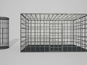 середньовічні залізні клітки 3D Модель