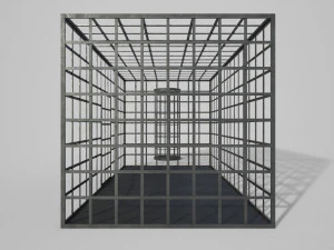 середньовічні залізні клітки 3D Модель