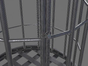 середньовічні залізні клітки 3D Модель