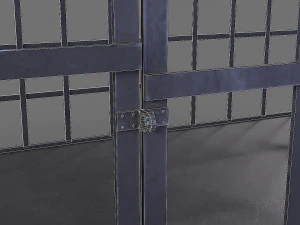 середньовічні залізні клітки 3D Модель