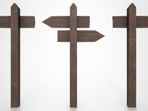 medieval small signpost 3D Модель