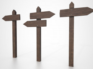 medieval small signpost 3D Модель