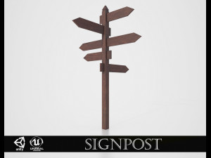 medieval signpost 3D Model
