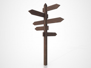 medieval signpost Model 3D