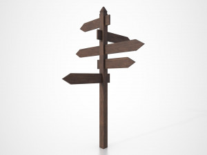 medieval signpost Model 3D