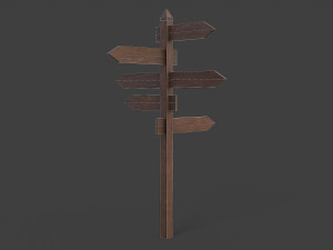 medieval signpost Model 3D