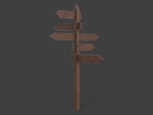 medieval signpost Model 3D