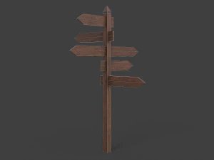 medieval signpost 3D Model