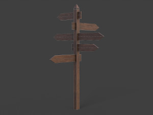 medieval signpost Model 3D
