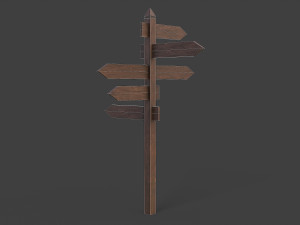 medieval signpost Model 3D