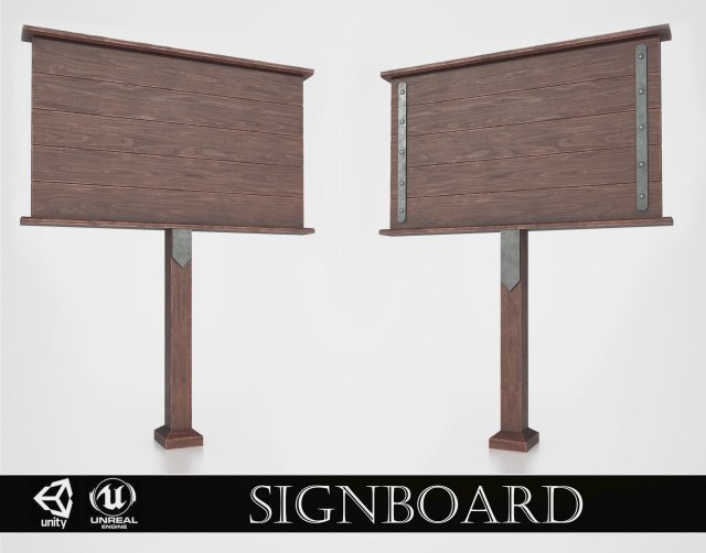 medieval signboard v1 3D 模型 .c4d .max .obj .3ds .fbx .stl .blend 