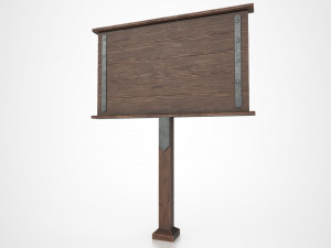 medieval signboard v1 3D 模型