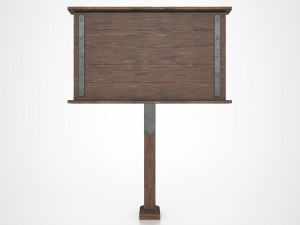 medieval signboard v1 3D 模型