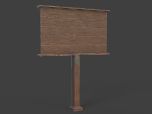 medieval signboard v1 3D 模型