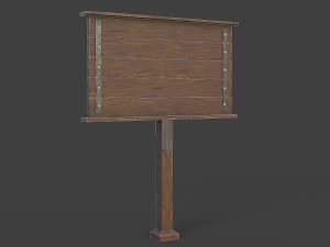 medieval signboard v1 3D 模型