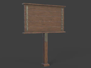 medieval signboard v1 3D Model