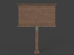 medieval signboard v1 3D 模型