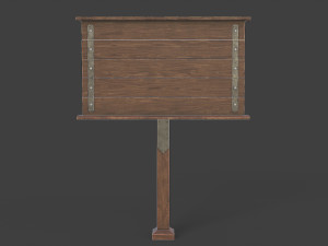 medieval signboard v1 3D 模型