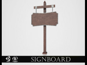 medieval signboard v2 3D Model