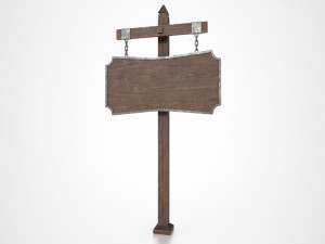 medieval signboard v2 Model 3D