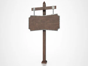 medieval signboard v2 3D Model