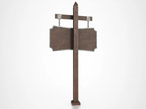 medieval signboard v2 3D Model