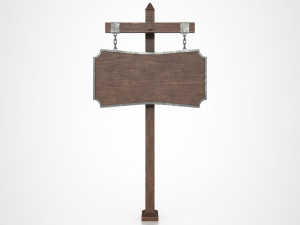 medieval signboard v2 Model 3D