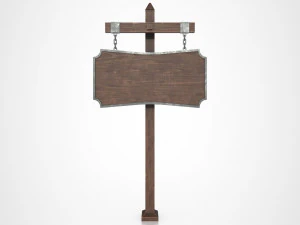 medieval signboard v2 3D Model