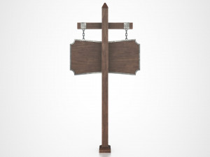medieval signboard v2 Model 3D