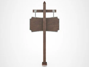 medieval signboard v2 3D Model