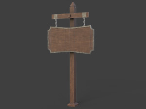 medieval signboard v2 Model 3D
