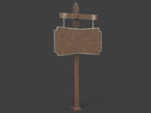 medieval signboard v2 Model 3D