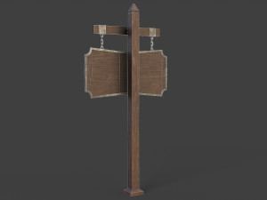 medieval signboard v2 Model 3D