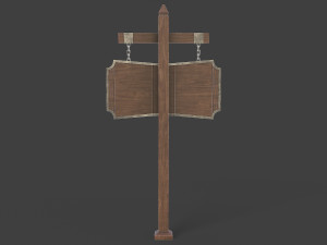 medieval signboard v2 Model 3D
