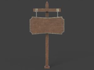 medieval signboard v2 Model 3D