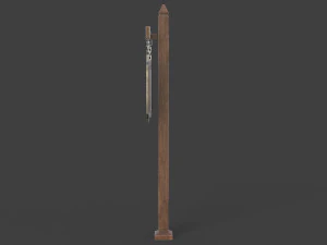 medieval signboard v2 3D Model