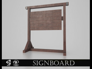 medieval signboard v3 3D Model